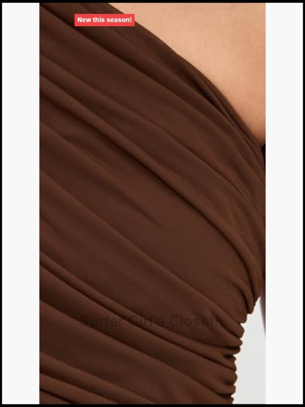 One Shoulder Sleeveless Ruched Top - Picture 6 of 6